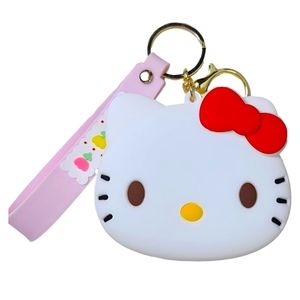 Hello kitty Lanyard Bag Girls Cute Cartoon Wallet Coin Purse, NEW